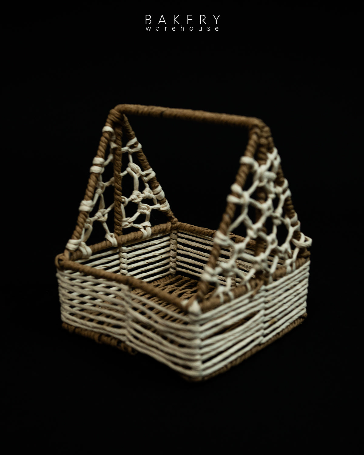 Square Jhudi Basket with Handle