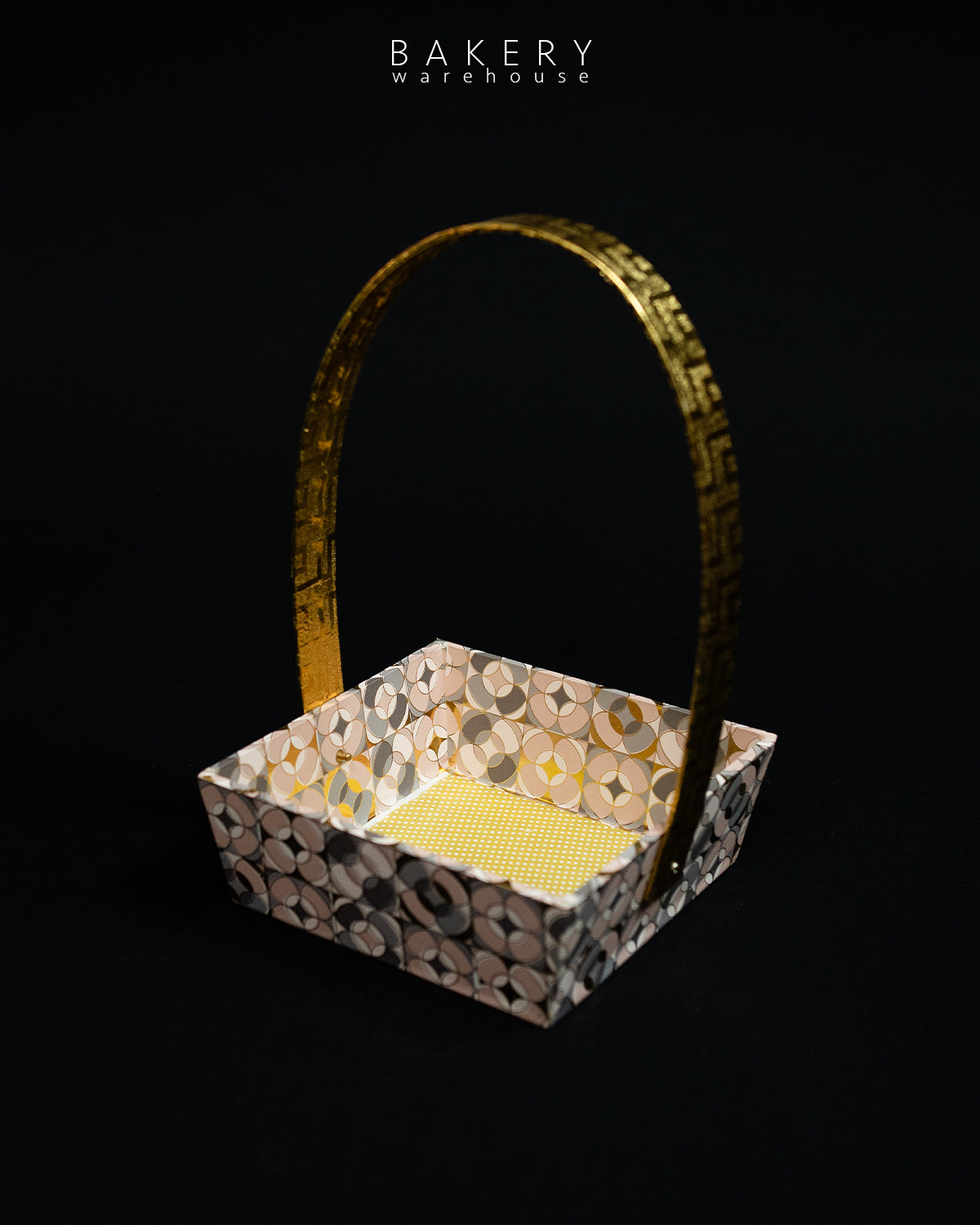 Floral Print Hardboard Tray with Handle