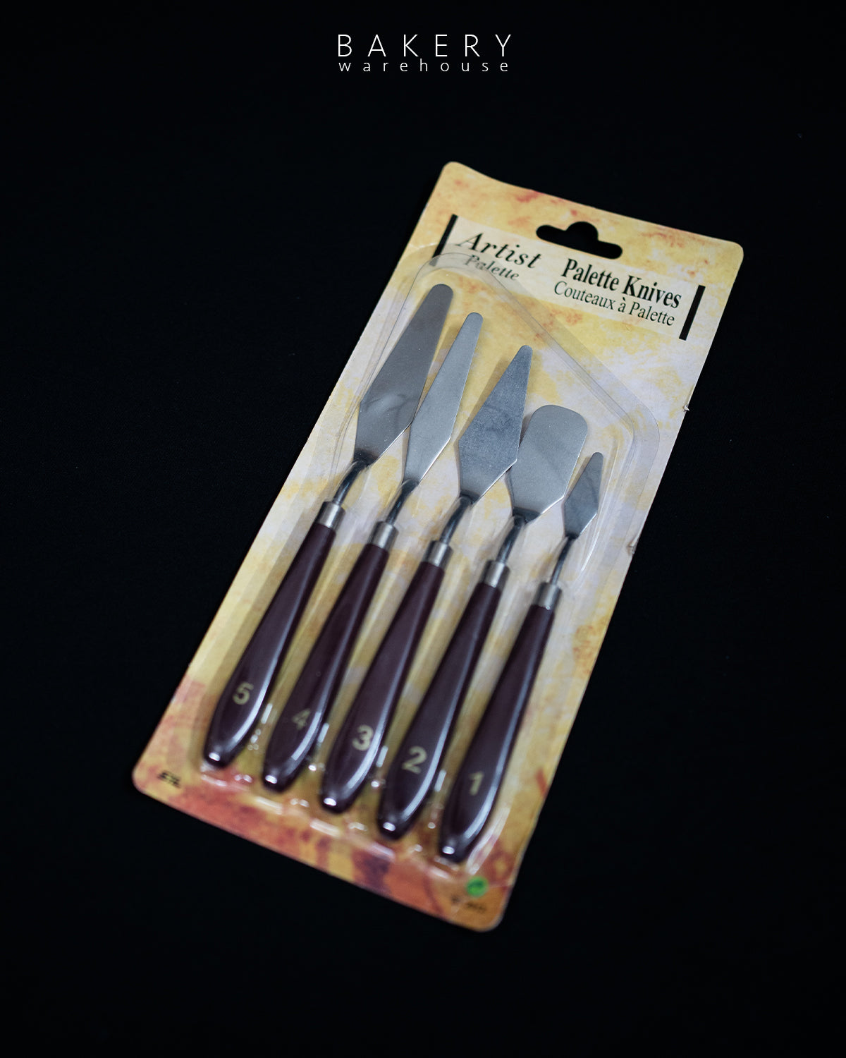 5 PCS Stainless Steel Palette Knife Set, Spatulas & Painting Knives for All Oil or Acrylic Painting