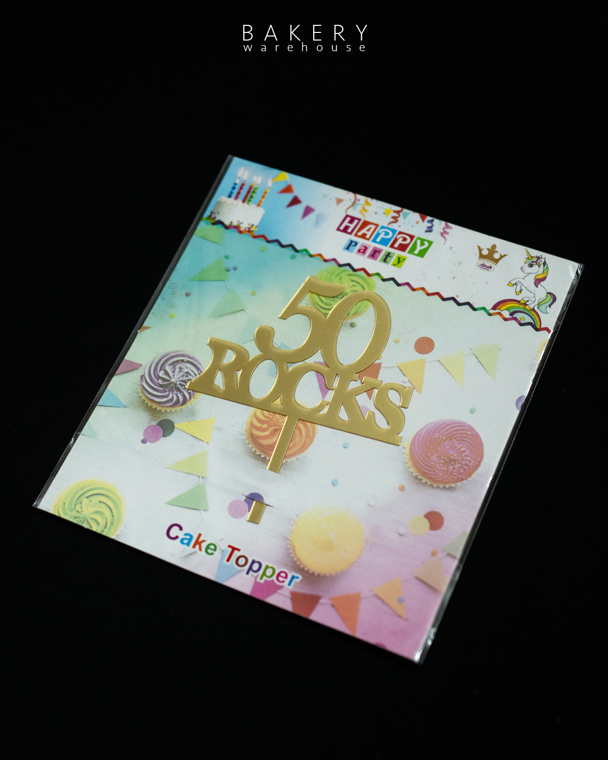 5-Inch Acrylic "50 Rocks" Topper