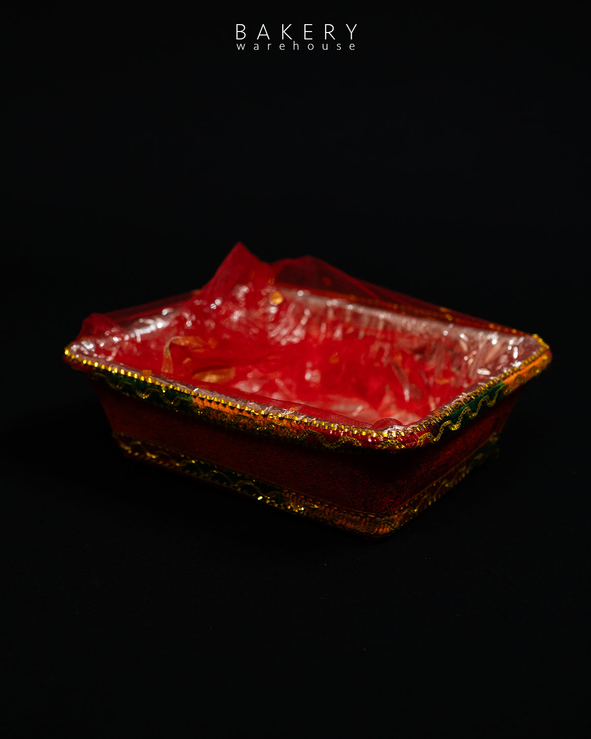 Square Red Jhudi Basket