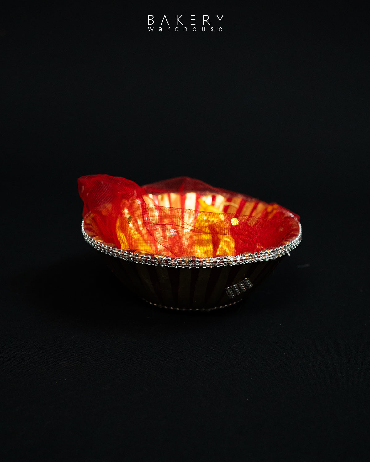 Round Red Jhudi Basket 12inch