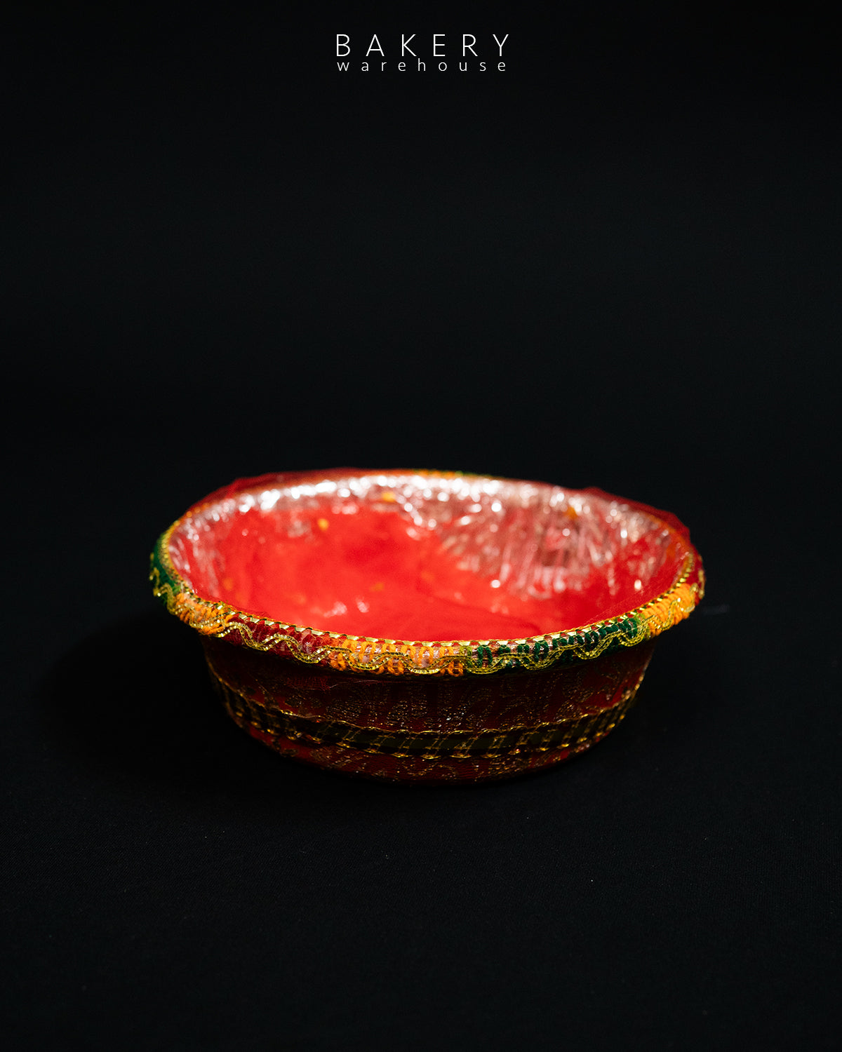 Round Red Jhudi Basket 12inch