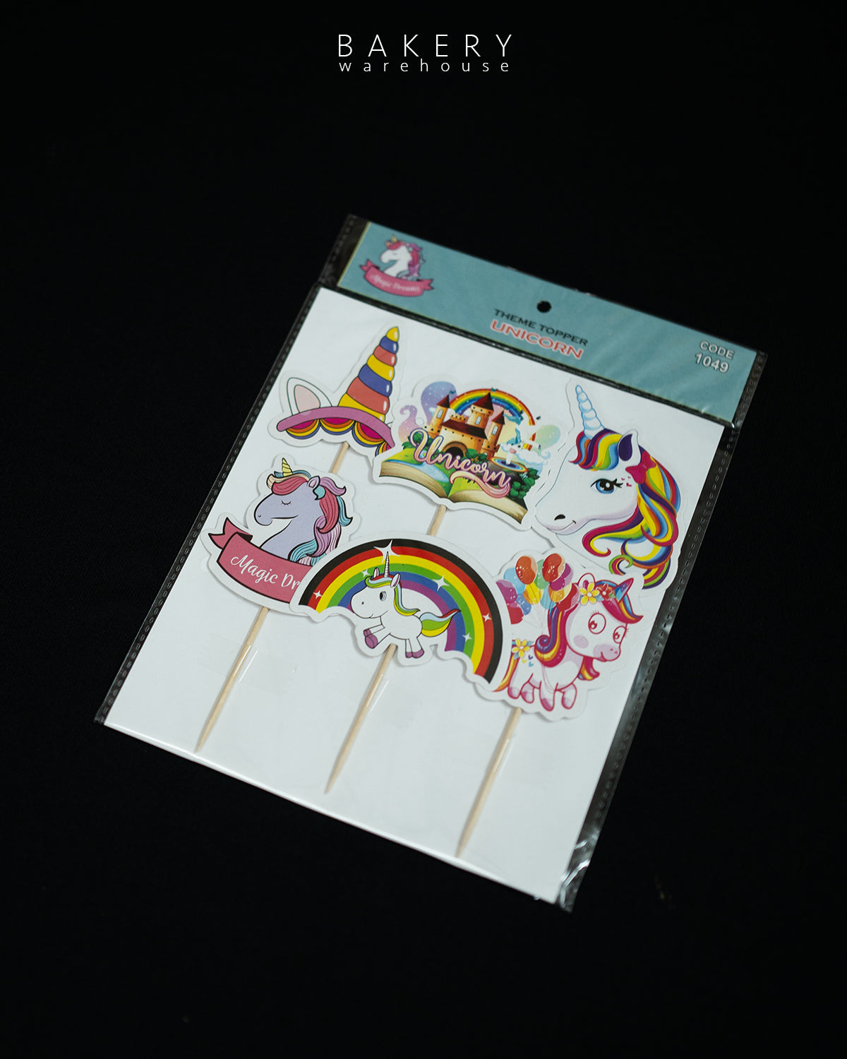 Unicorn Theme Cake Topper Set