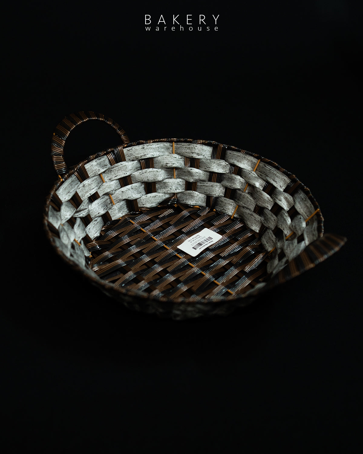 Woven Decorative Basket with Side Handles
