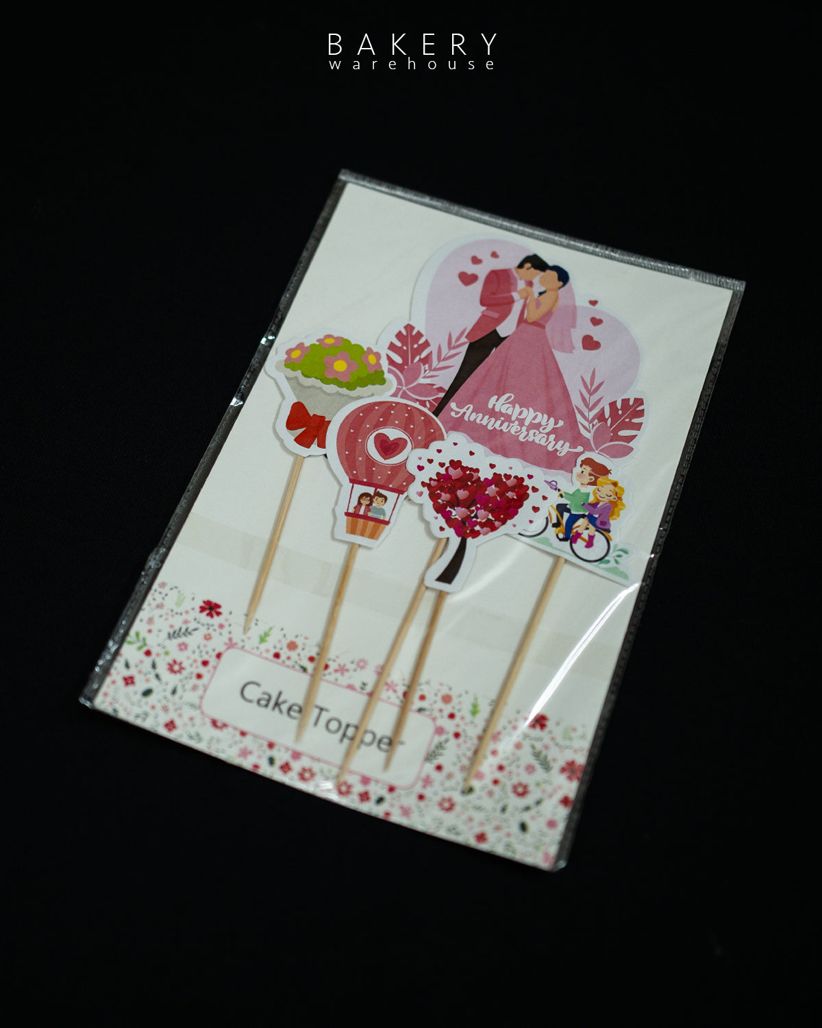 Happy Anniversary Theme Cake Topper