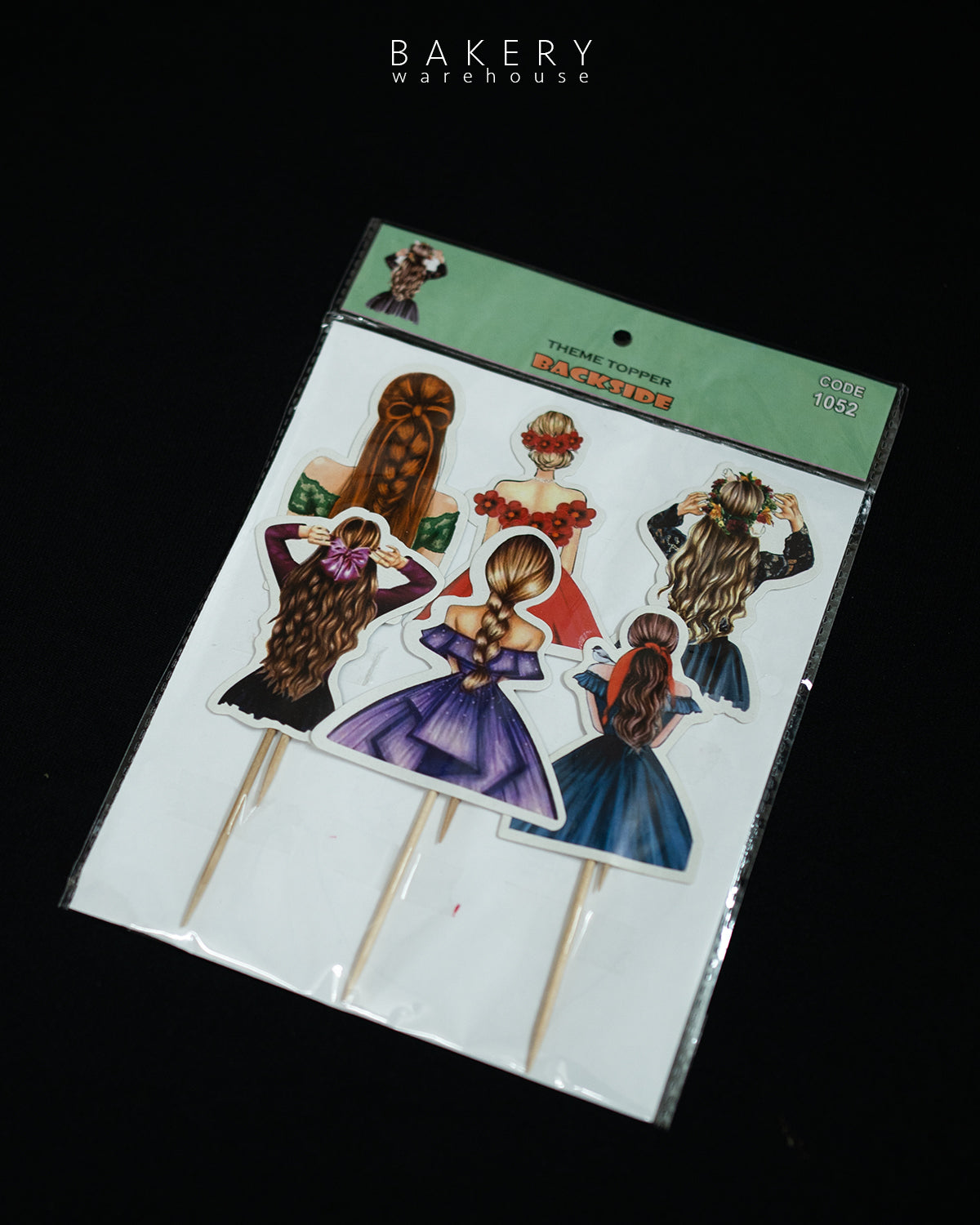 Back Side Doll Theme Cake Topper Set