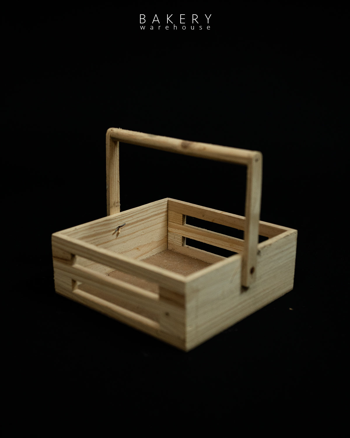 Square Pinewood Tray With Handel