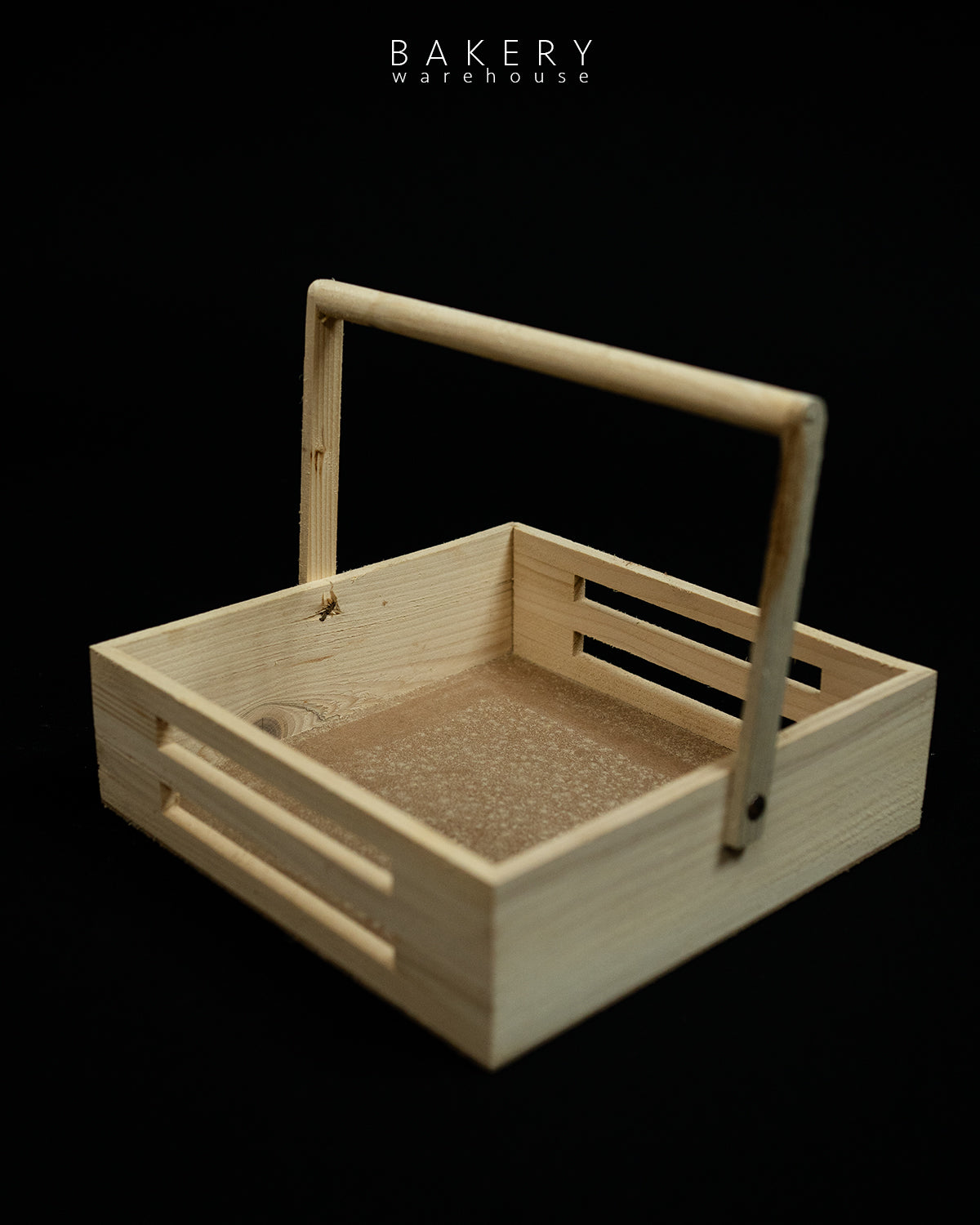 Square Pinewood Tray With Handel