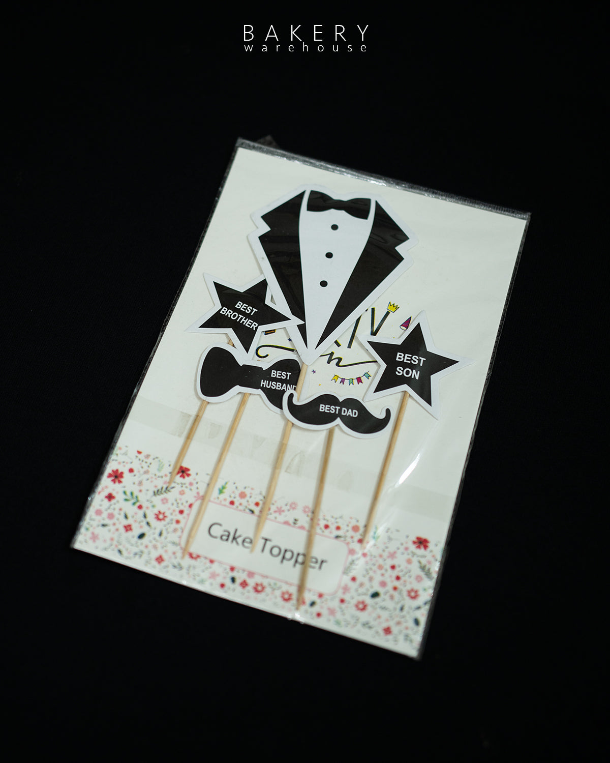 Gentleman Theme Cake Topper