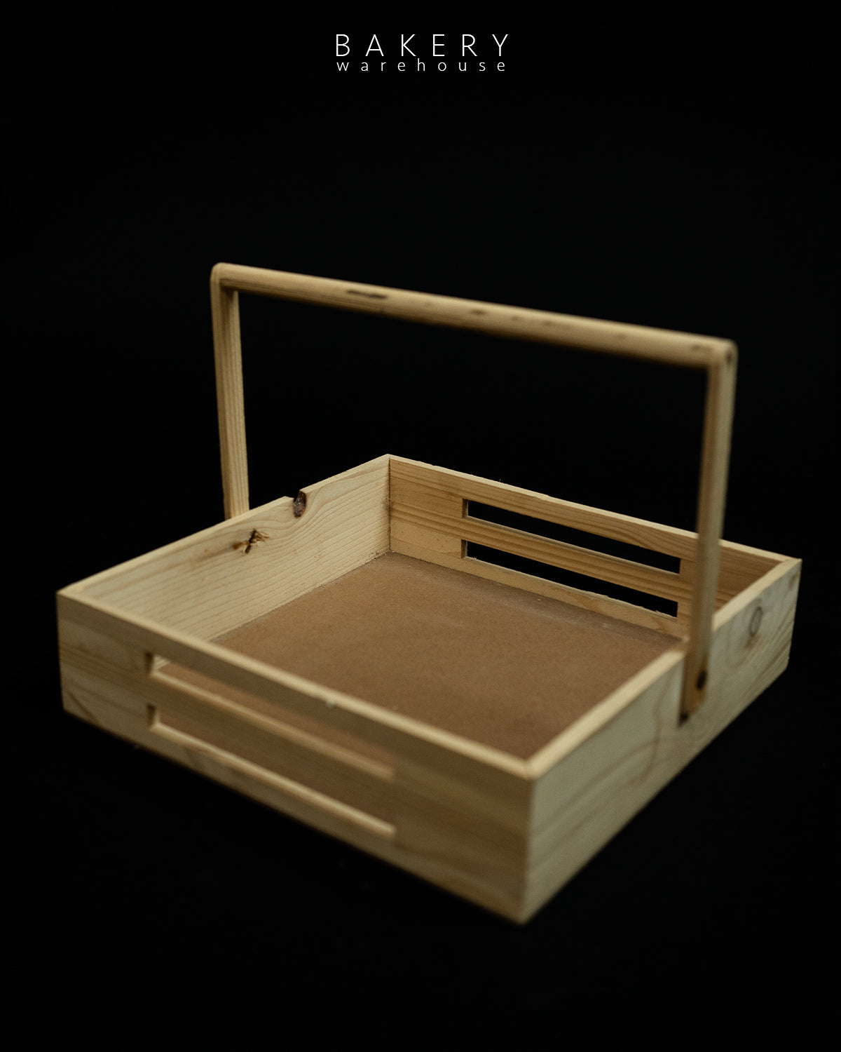 Square Pinewood Tray With Handel