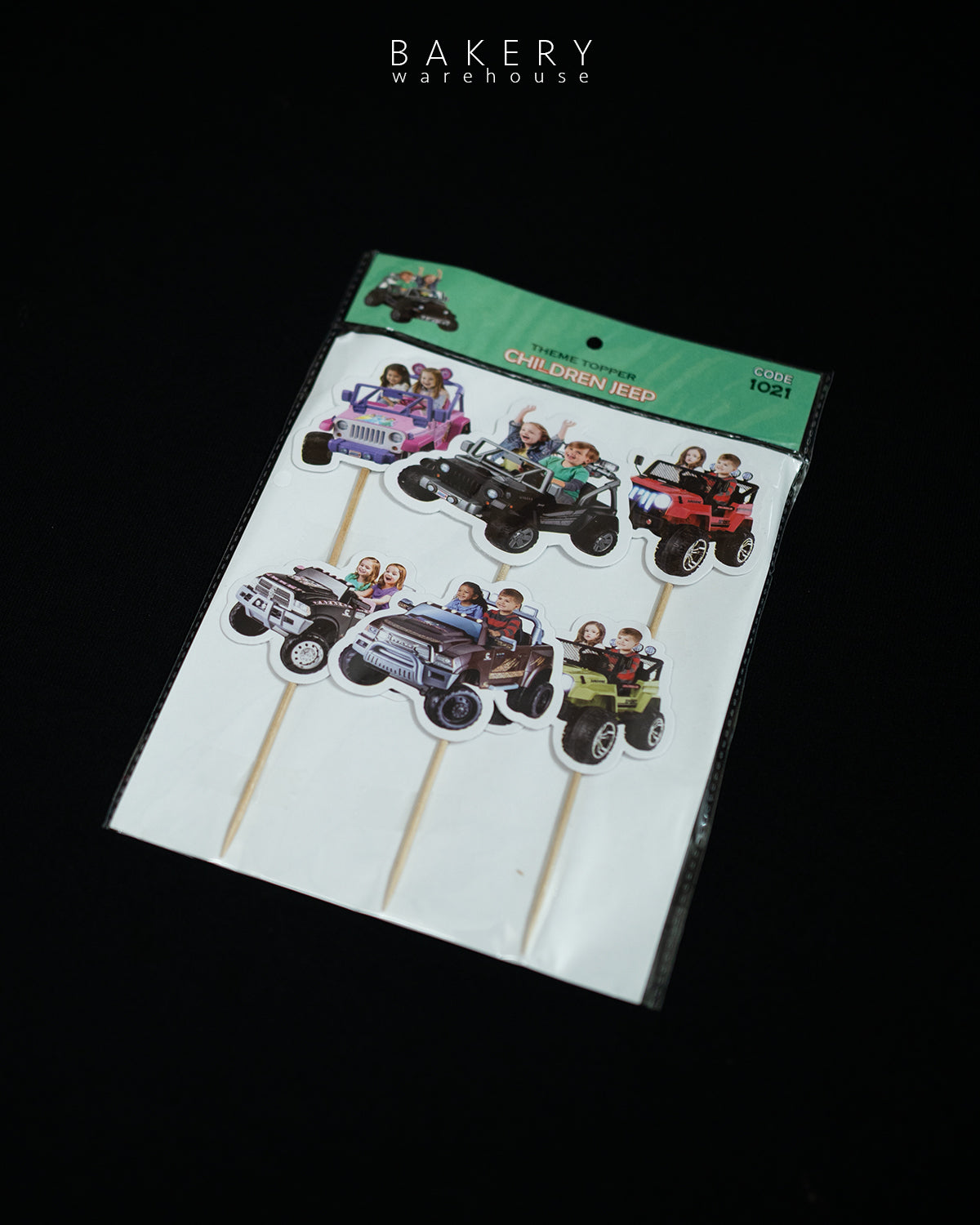 Children Jeep Theme Cake Topper