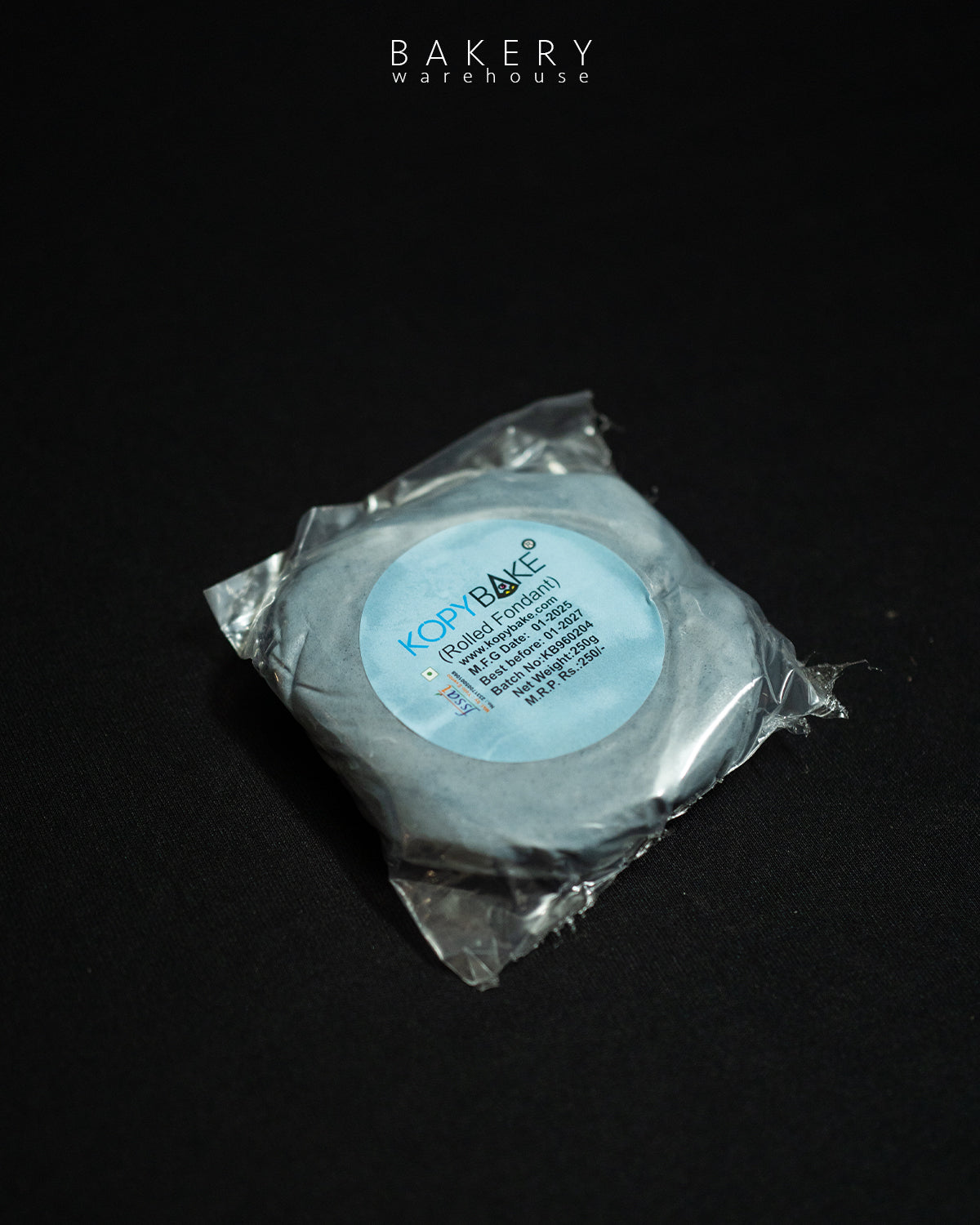 Kopybake grey color sugar paste